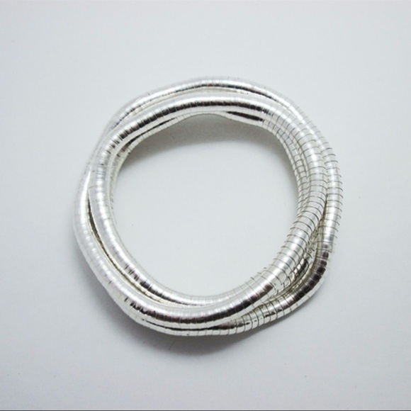 Rare Silver Plated Modable Flexible Necklace New in Box w/Free Gift - Picture 9 of 16